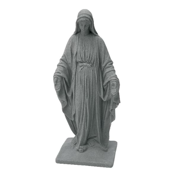 Religious Garden Statue, Virgin Mary in Praying Pose, Granite Finish