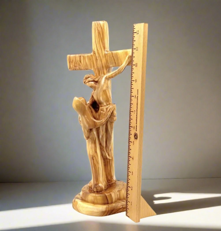 Religious Statue, Abstract Design Abstract Olive Wood Religious Art.