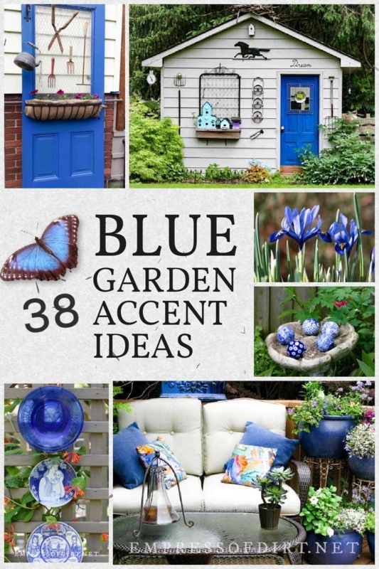 Repurposed Accent Chair Garden Plant Stand with Whimsical Birdhouse Display