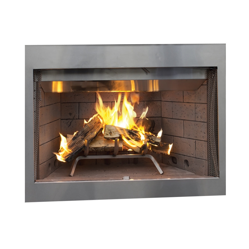 Rustic Stone Outdoor Fireplace Ideas Wood Burning Ivory Brick Interior