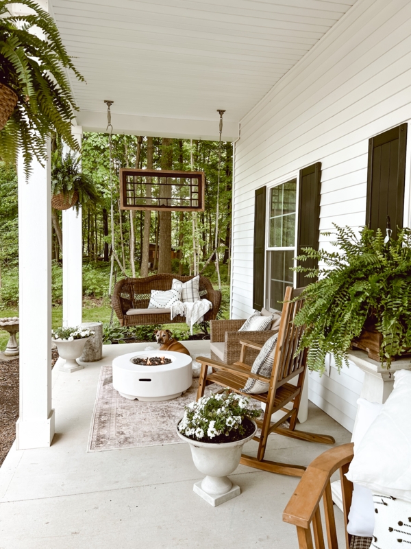 Rustic Wood Adirondack Chair Decor for Modern Farmhouse Porch