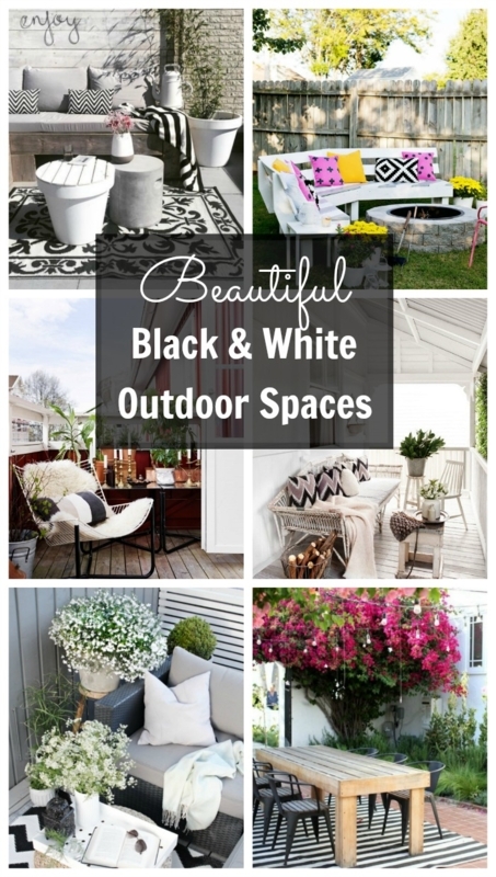 Scandinavian Outdoor Sectional Lounge with an Arched Floor Lamp