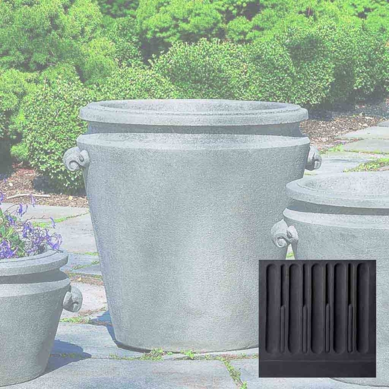Scroll Handle Planter, Large Campania International Nero Nuovo (NN)