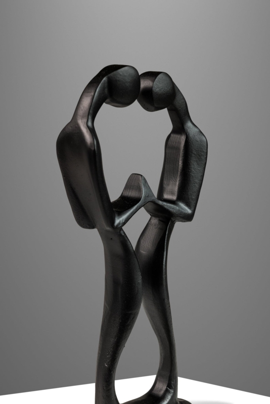 Sculpture Abstract Embrace Stone Like Material