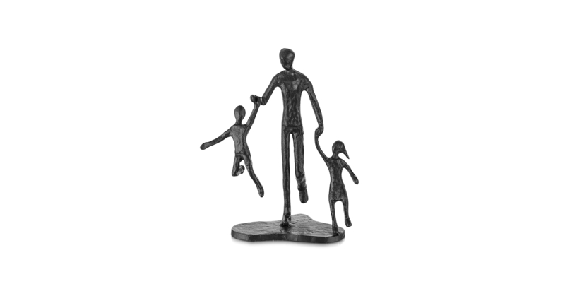 Sculpture Abstract Figurative Silhouette Dark Matte Metal Decor