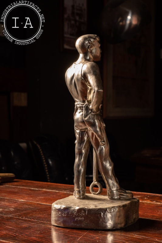 Sculpture Aluminum Mascot Vintage 1966 Industrial Artifact