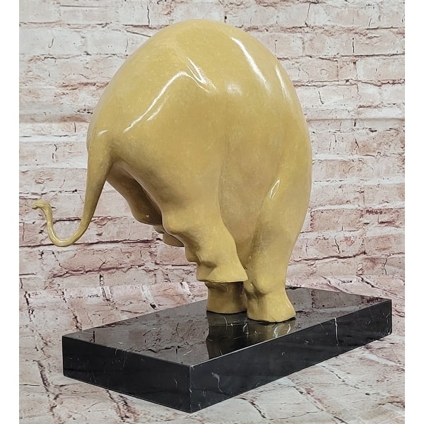 Sculpture: Bronze Geometric Facets, Modern Abstract Bull Figurine