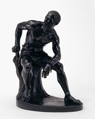 Sculpture: Bronze Toned Finish with Anatomical Realism.
