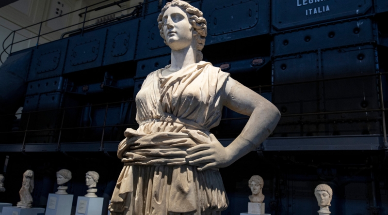 Sculpture Classical Marble Statues Industrial Machinery Backdrop