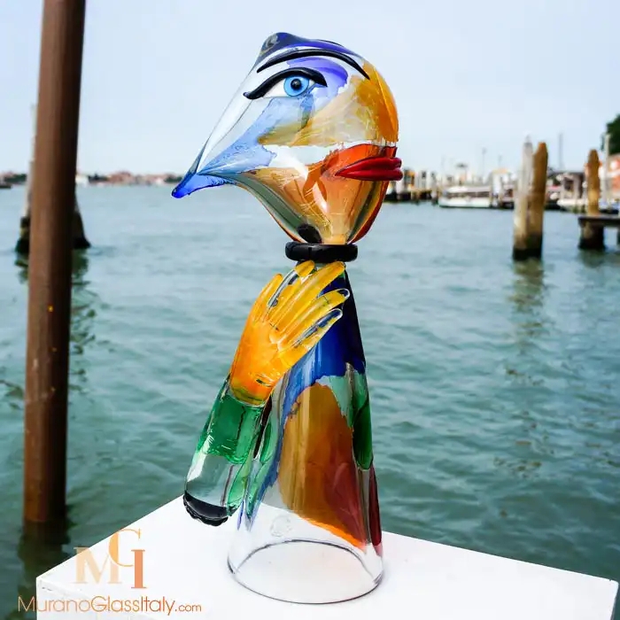 Sculpture, Fluid Form with Multi-Color Pigment