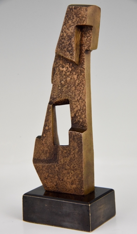 Sculpture Fluid Loops Aged Bronze Finish Black Base