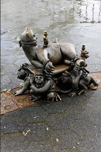 Sculpture Installation Integrated Stairs Globe Narrative Landscape Art