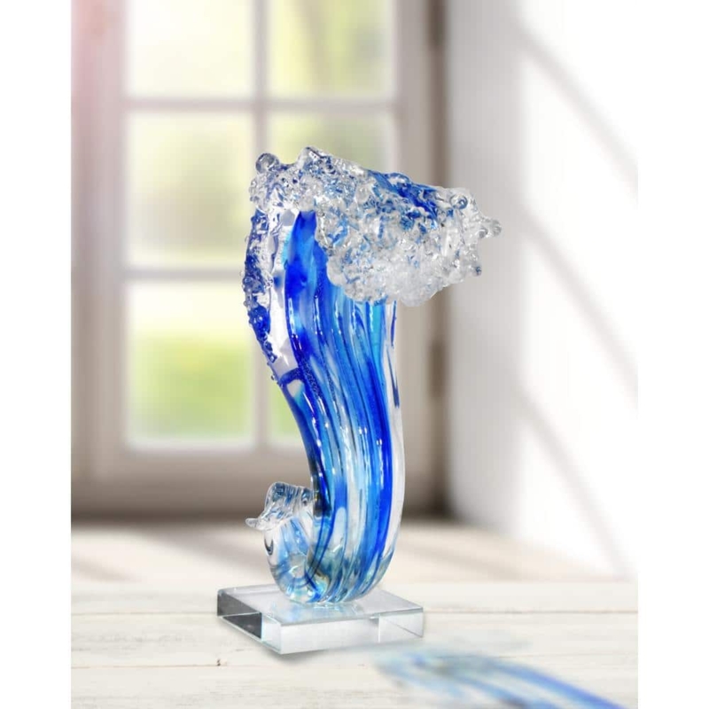 Sculpture, Irregular Wave Shape, Contemporary, Polished