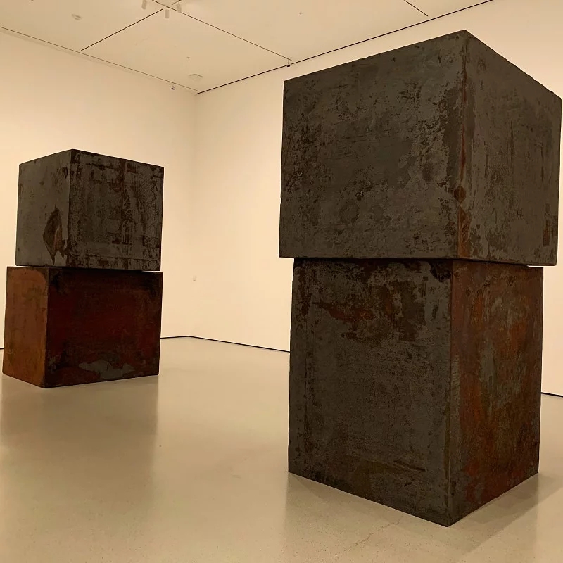 Sculpture Monumental Scale Weathered Steel Minimalist Industrial