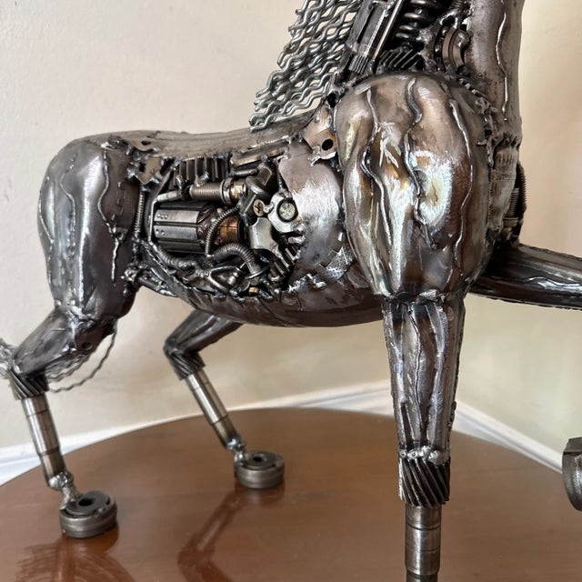 Sculpture Scrap Metal Horse Rusted Patina Industrial Decor