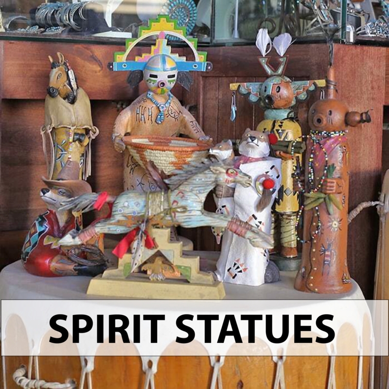 Sculpture Set Spirit Statues Curated Collection Southwestern Motif