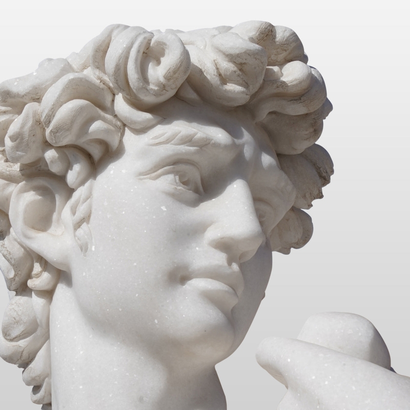 Sculpture Side Profile Handcrafted Carving Classical Marble Bust Decor