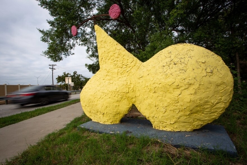 Sculpture Stylized Bird Form Large Whimsical Garden Art Installation
