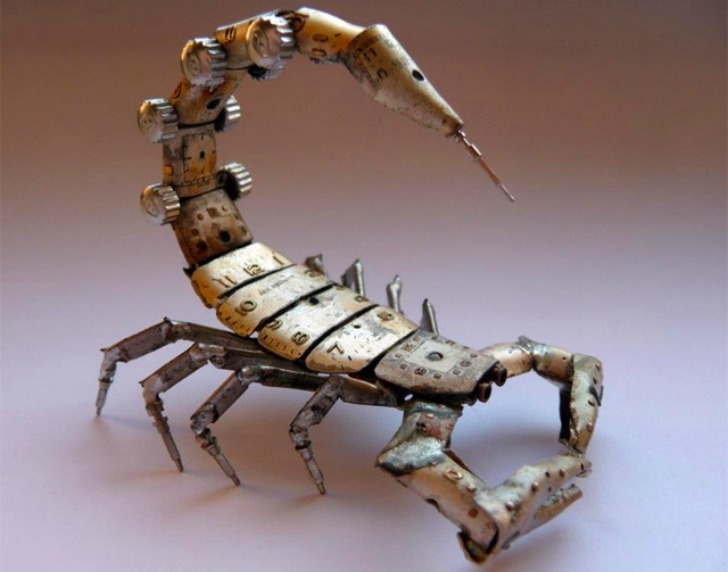 Sculpture Watch Part Construction Mechanical Insect Steampunk Decor