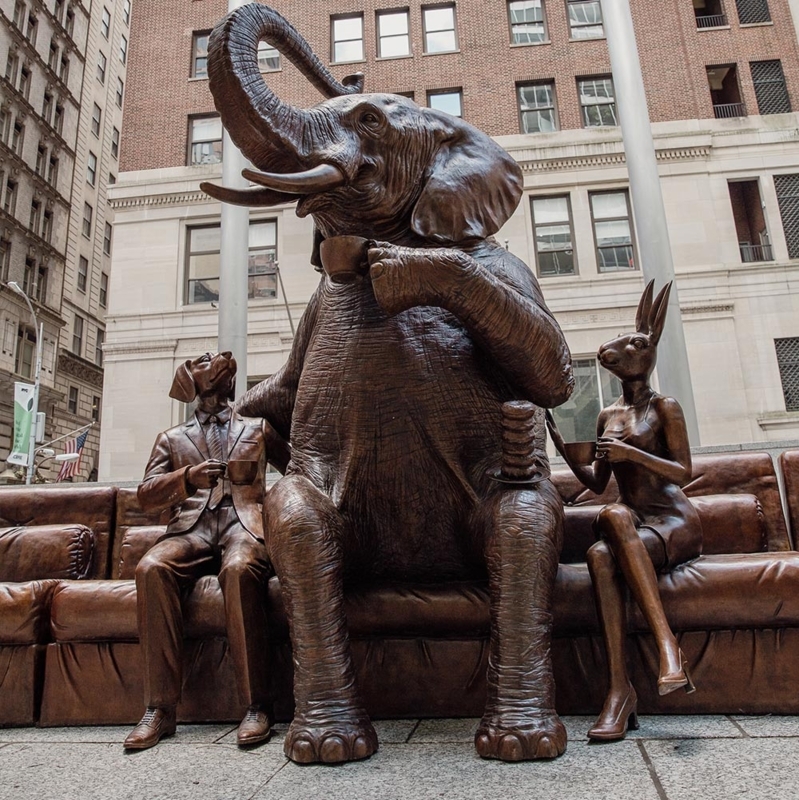 Sculpture with Interactive Design: Public Art Bronze Installation