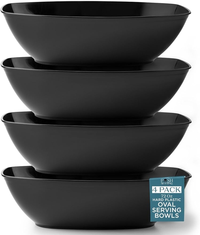 Serving Bowl Curved Silhouette Nested Oval Sleek Party Dishes