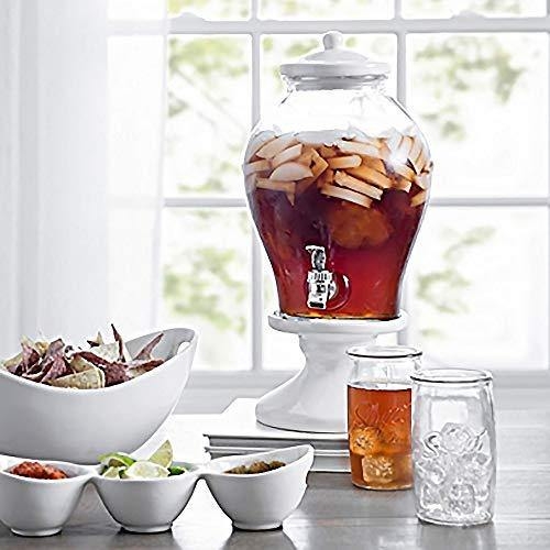 Serving Bowl Cut-Out Handles Ceramic Glossy Extra Large Contemporary