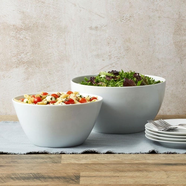 Serving Bowl Deep Profile Ceramic-Like Smooth Finish Round Nested Set