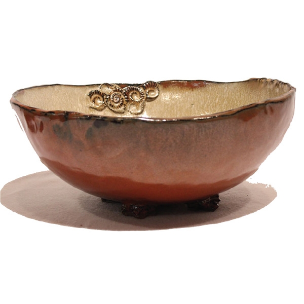 Serving Bowl: Extra Large Charcoal Matte Footed Ceramic Centerpiece