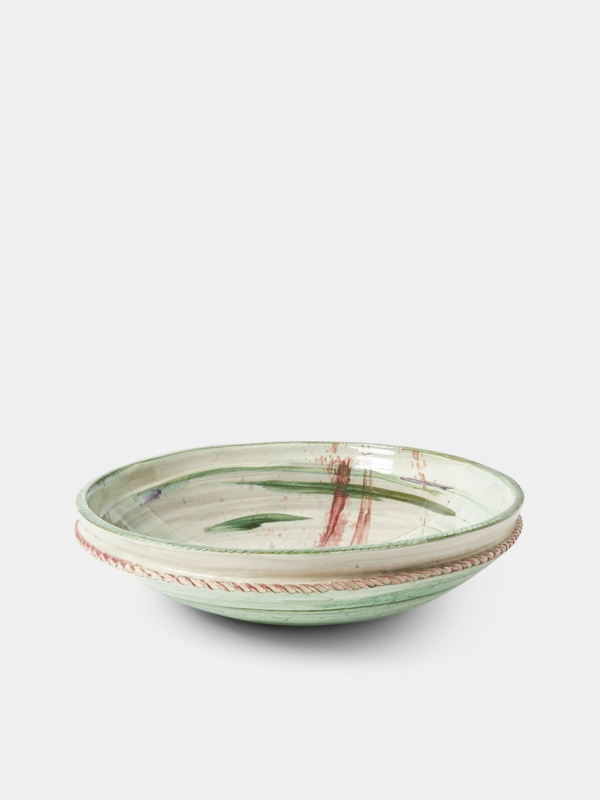 Serving Bowl, Mid-Century Modern Abstract Geometric, Retro Ceramic