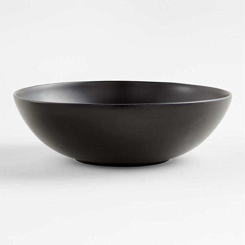 Serving Bowl Organic Edge Stoneware Earthy Dining Table Decor