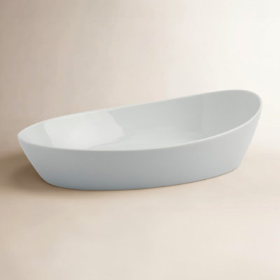 Serving Bowl Porcelain-Like Matte Shallow Profile
