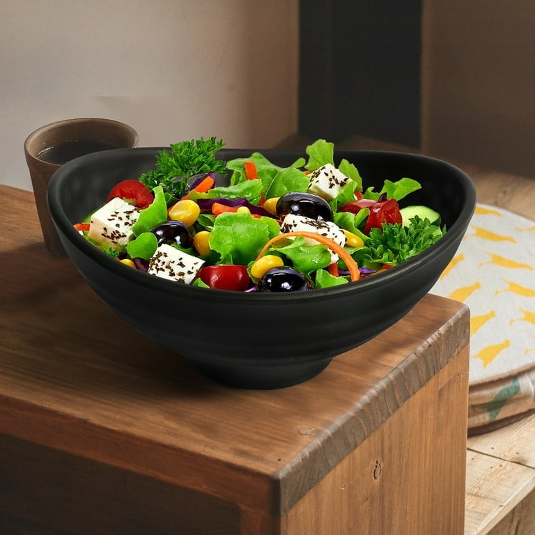 Serving Bowl Set Flared Rim Stackable Large Capacity Modern Salad Bowls