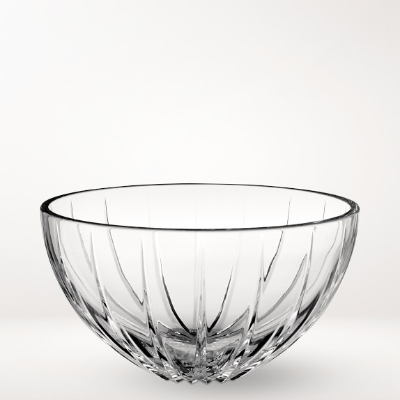 Serving Bowl Set Lead-Free Crystal Nesting Rimless Modern Style