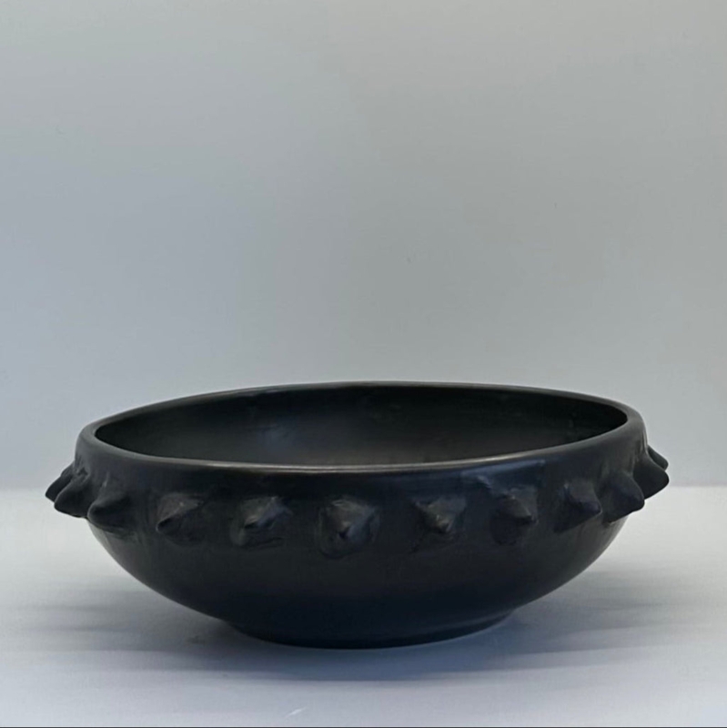 Serving Bowl Spiked Exterior Sculptural Form Spiked Centerpiece
