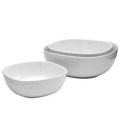 Serving Bowl Wide Profile Porcelain-Like Semi-Gloss Shallow Depth