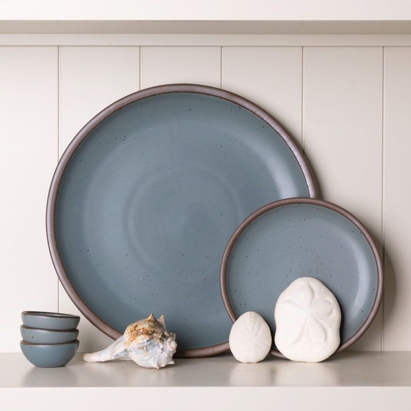 Serving Platter: Oversized Ceramic with Matte Speckled Glaze