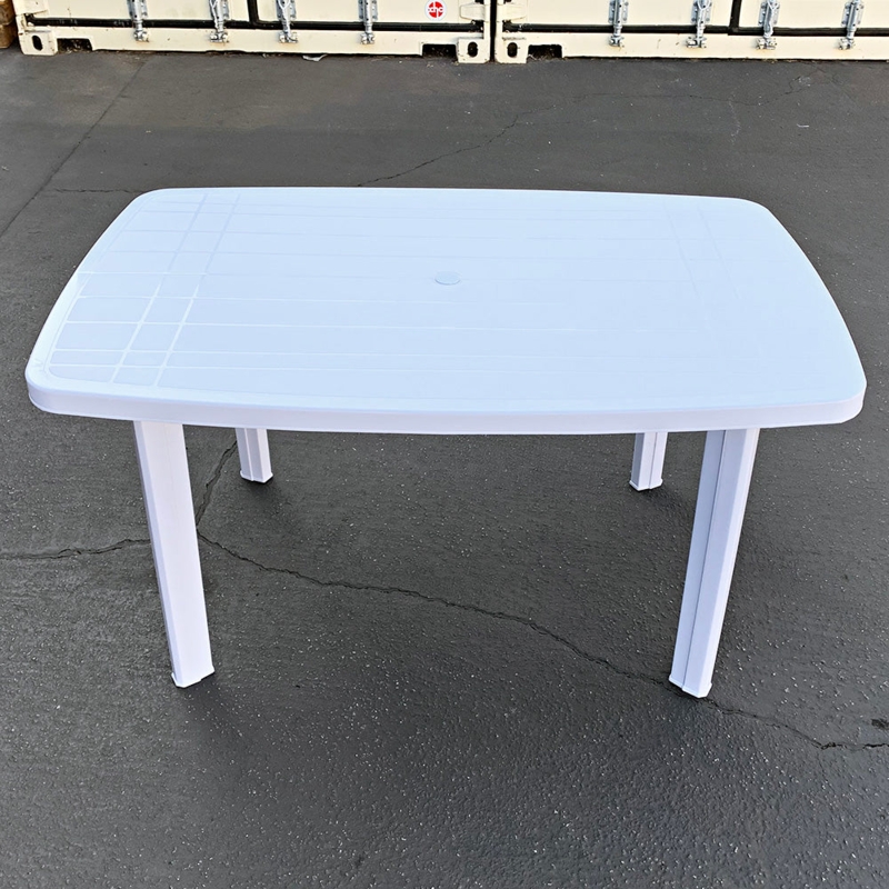 Side Table White Round Molded Form Tapered Waist Minimalist