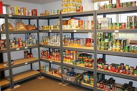 Silver Multi-Tiered Wire Shelving Unit for Bulk Food Storage