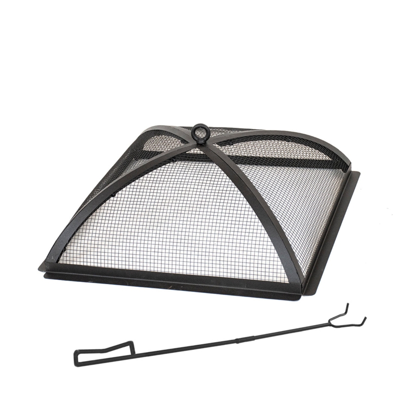Spark Screen Square Domed Peak Black Mesh with Lift Tool
