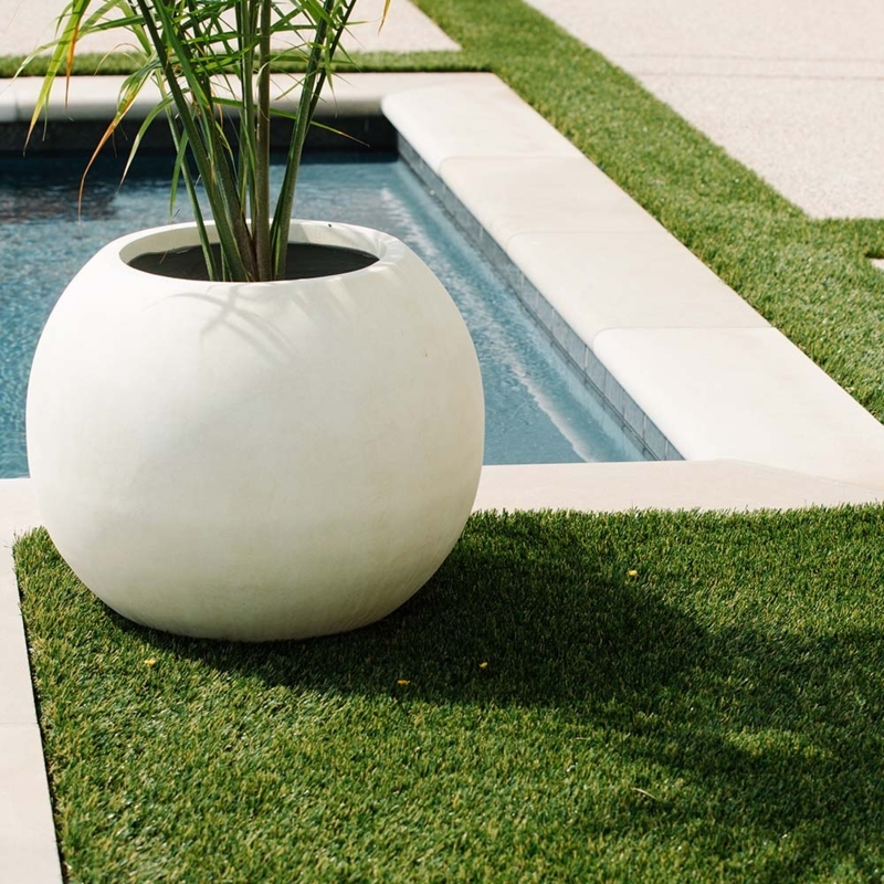 Sphere Planter Weathered Texture Ivory Sphere Pot Minimalist Outdoor