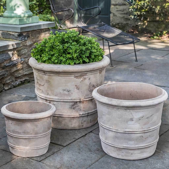 Square Planter Paneled Orangerie Box Distressed Antico Terracotta