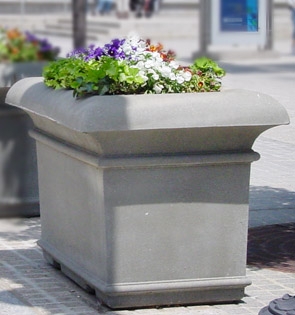 Square Planter, Textured Aggregate Sand Concrete Pot. (62 chars)