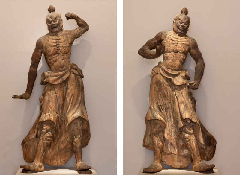 Statue Ancient Guardian Figure Pose Weathered Stone Texture