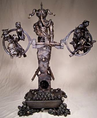 Statue Biological Texture Humanoid Alien Form Monochromatic Palette