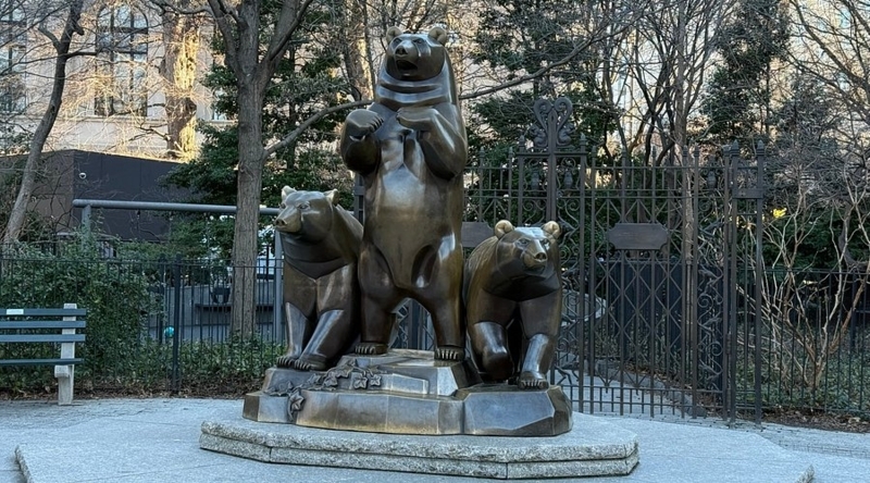 Statue Bronze Finish Multi Figure Composition Tiered Pedestal Traditional