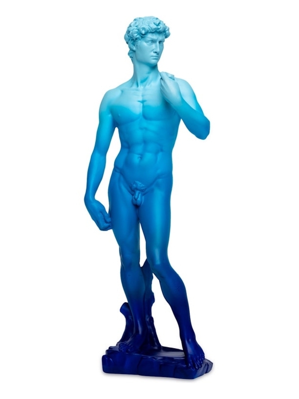 Statue Bust Monochromatic Design Matte Finish David Pop Art Accent