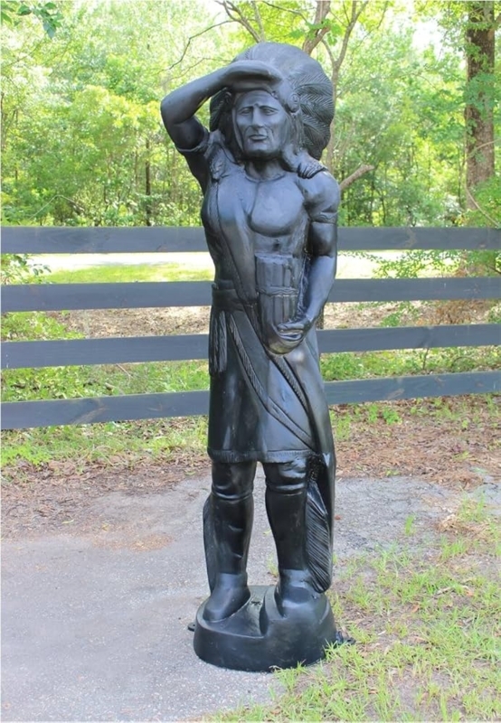 Statue Life-Size Cigar Holding Figure Hand-Painted Vintage Style