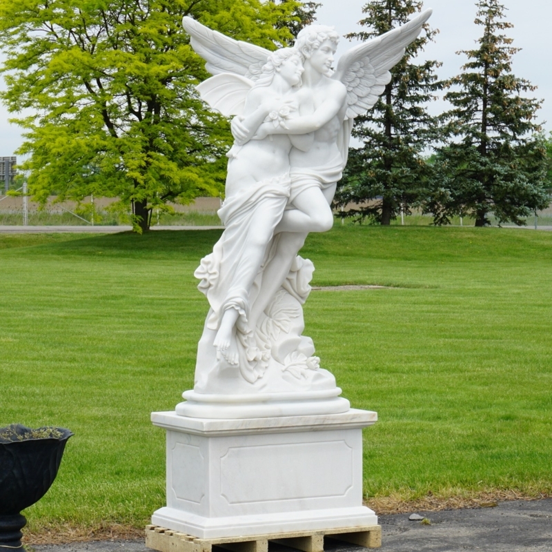 Statue Lovers Motif Marble Like Classical Lovers Statue
