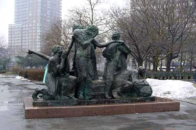 Statue Multi Figure Composition Classical Outdoor Figurative Sculpture