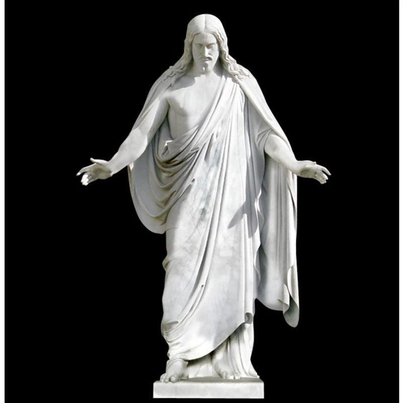 Statue Outstretched Arms Stone Traditional Religious Sculpture